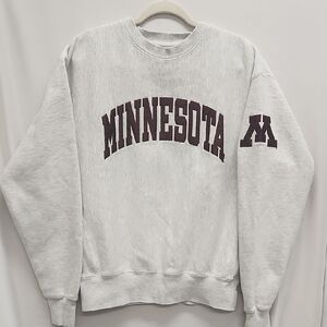 Colosseum Heather Gray Minnesota Golden Gophers Arch & Logo Sweatshirt Adult M